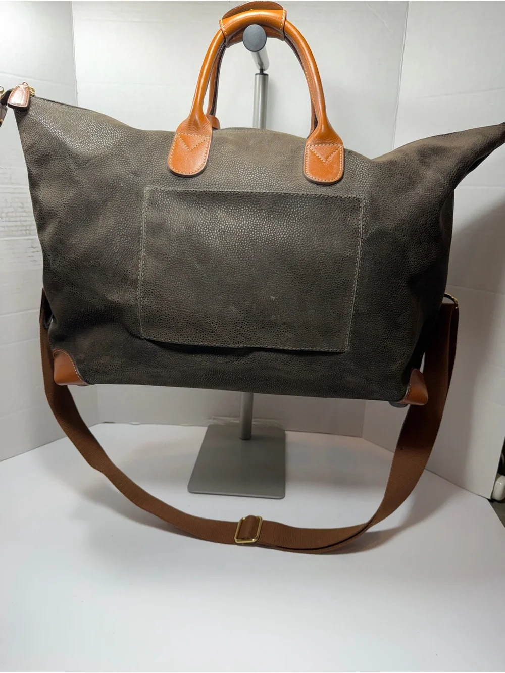 BRIC’S Leather-Trim Olive Canvas Weekender Bag - Men